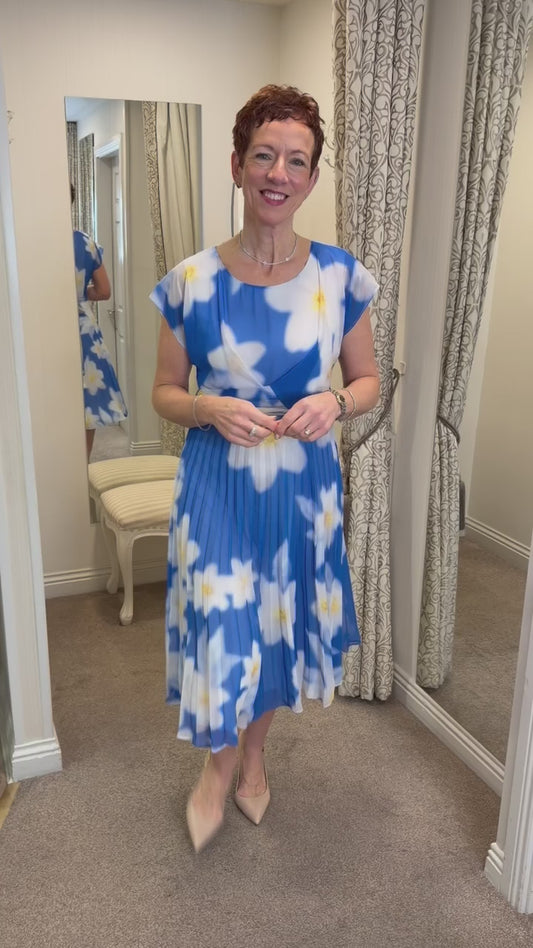 Ella Boo Royal Blue Floral Dress