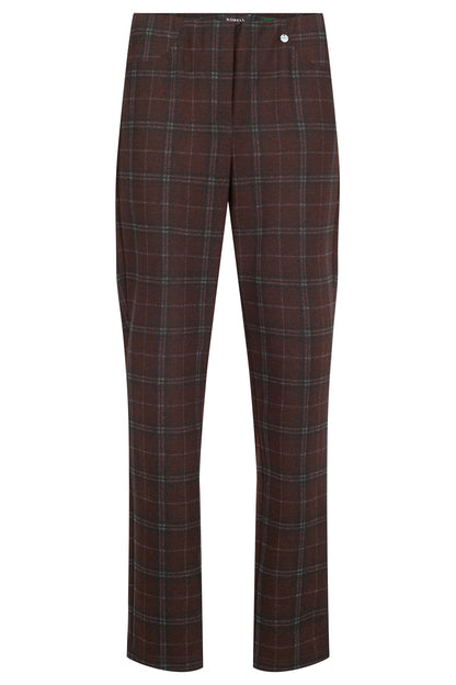 Robell Bella Red Check Trousers