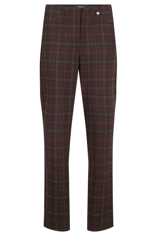 Robell Bella Red Check Trousers