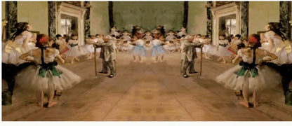 Reversible Degas Ballet Dancers Art Print Pashmina