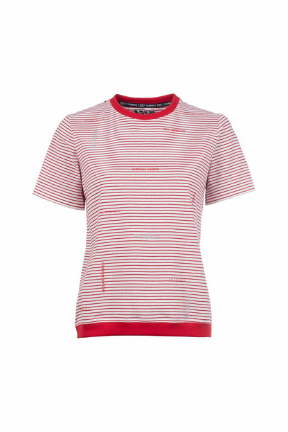 Poppy Red Striped T-shirt
