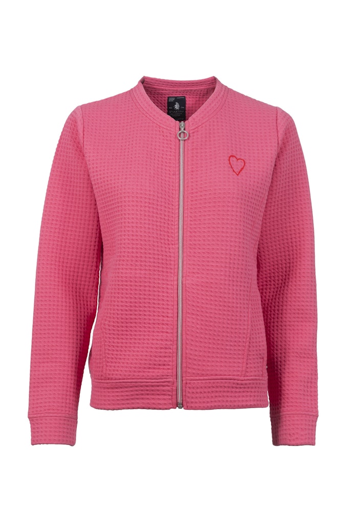 Rose Pink Waffle Cardigan