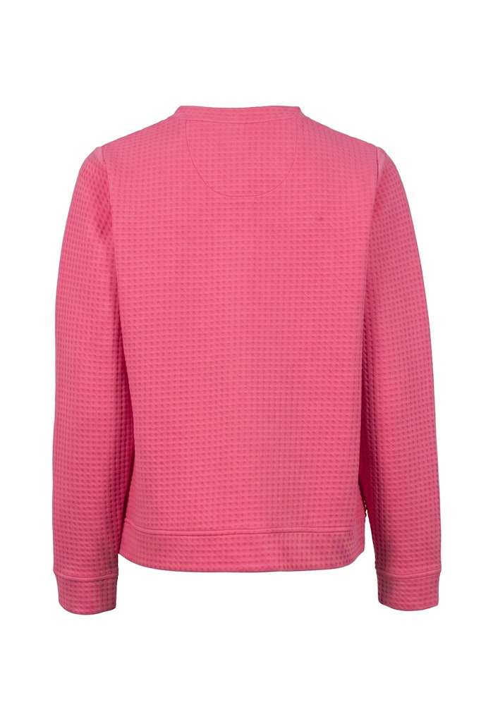 Rose Pink Waffle Cardigan