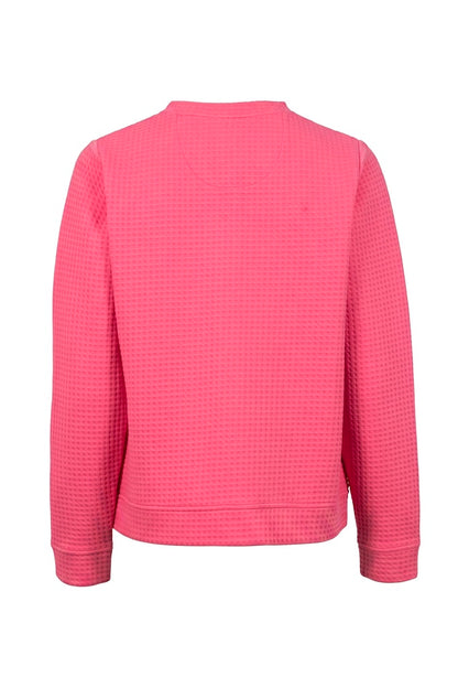 Rose Pink Waffle Cardigan