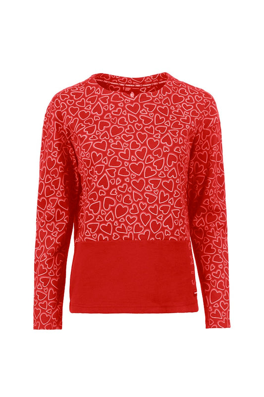 Red Hearts Crew Neck Sweater