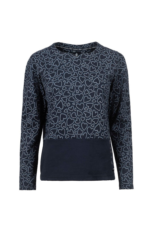 Navy Heart Crew Neck Sweater