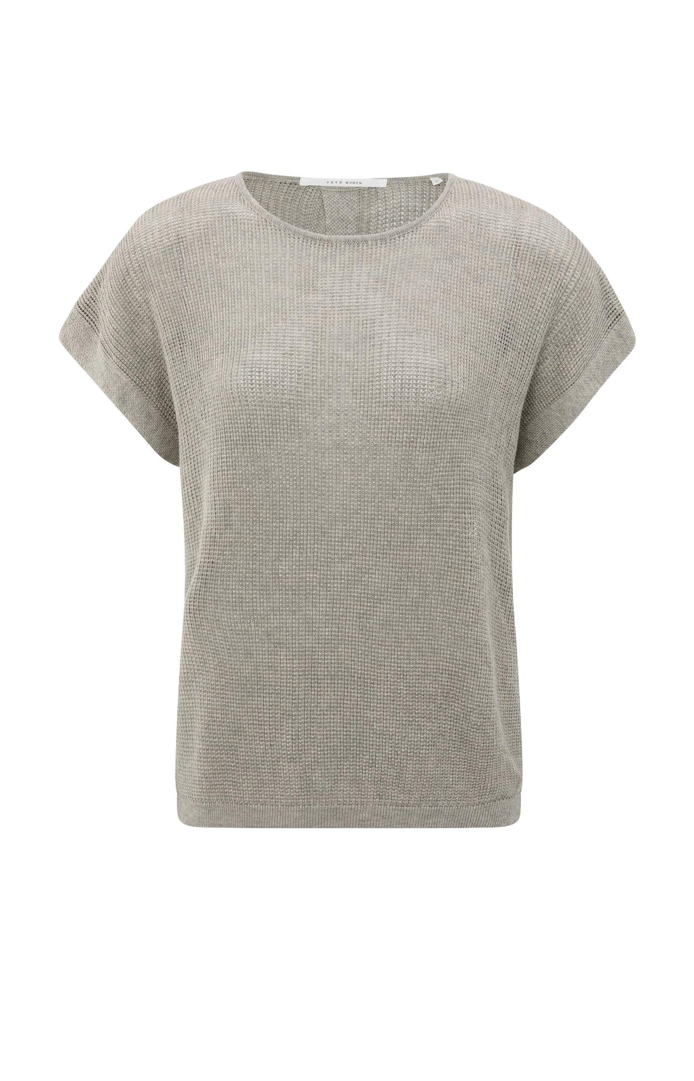 YAYA Brownish Grey Sleeveless Sweater