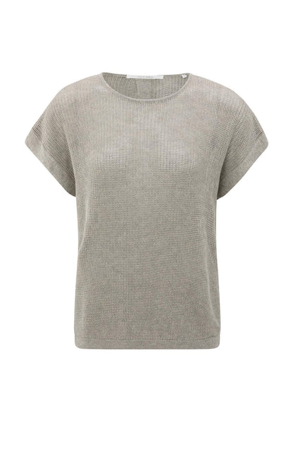 YAYA Brownish Grey Sleeveless Sweater