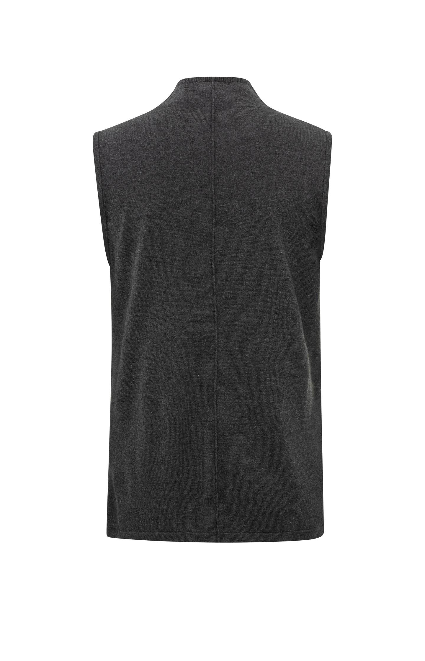 Sleeveless sweater with a high neck in a relaxed fit