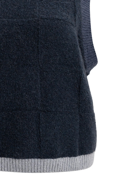 YAYA Spencer with check textured
