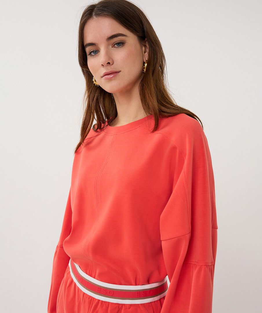 Esqualo Chili Red Casual Sweater