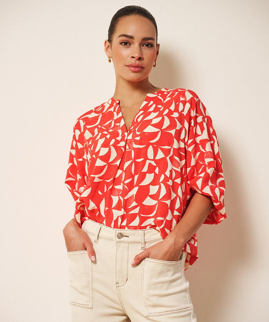 Esqualo Chili Print Top