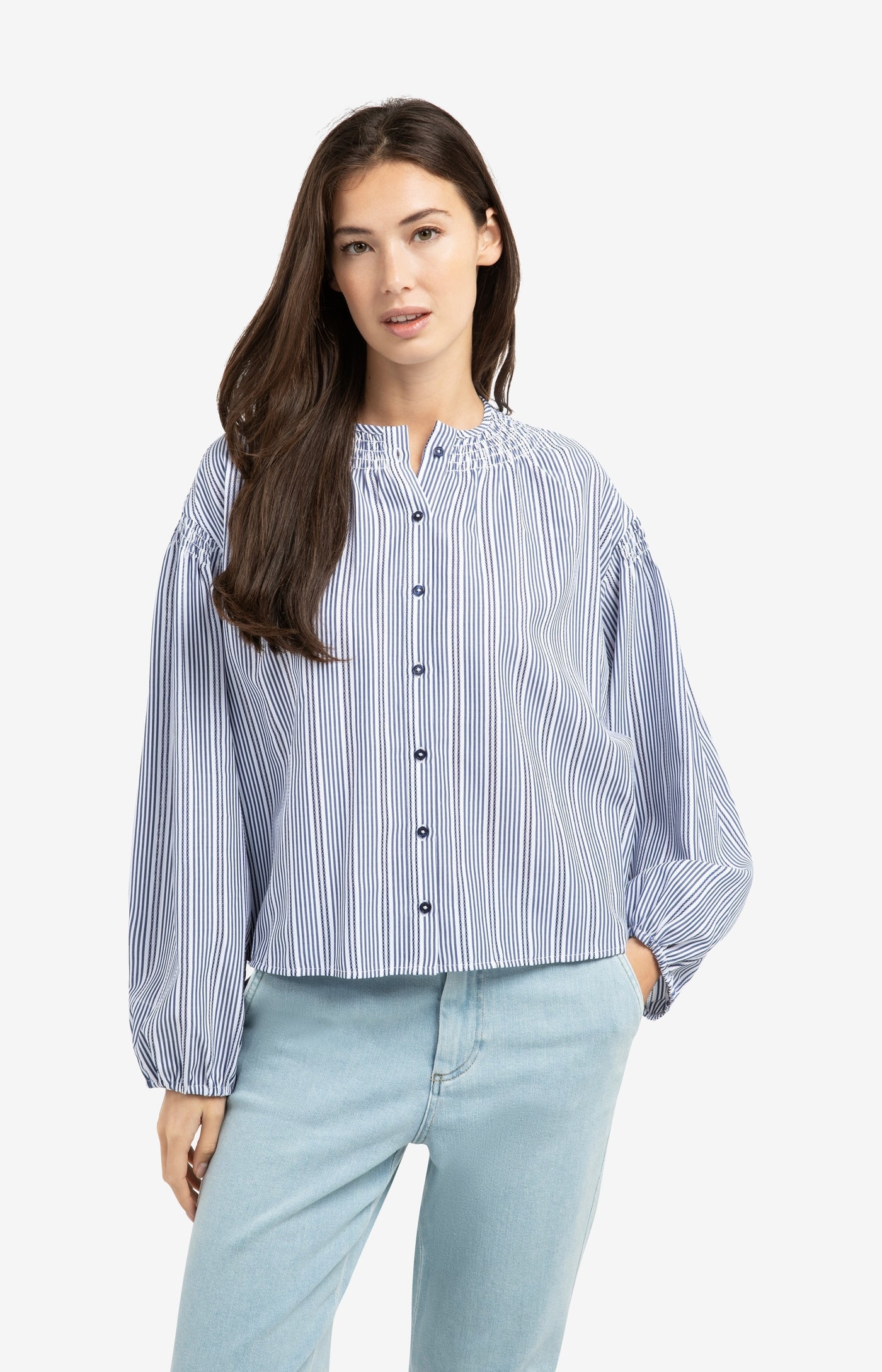 YAYA Striped Blouse