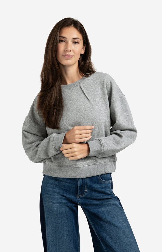YAYA Grey Sweater with Pleat Detail