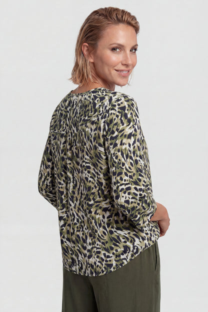 Olsen Leopard Print Top