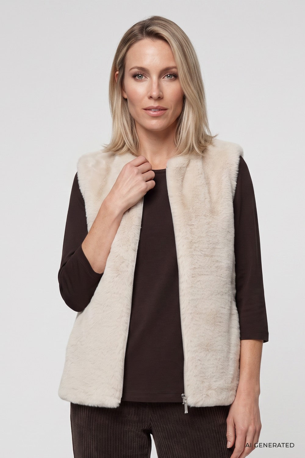 Olsen Faux Fur Gilet