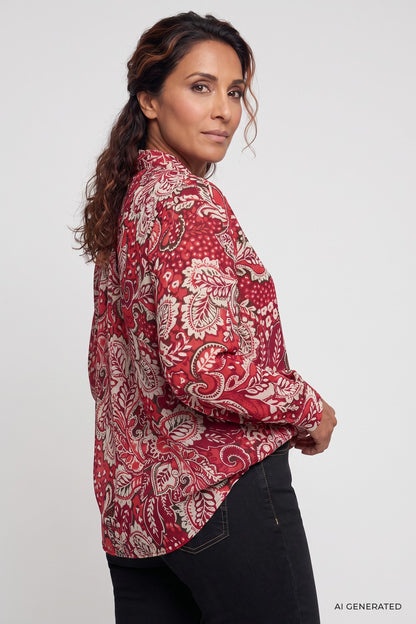 Olsen Floral Woven Blouse