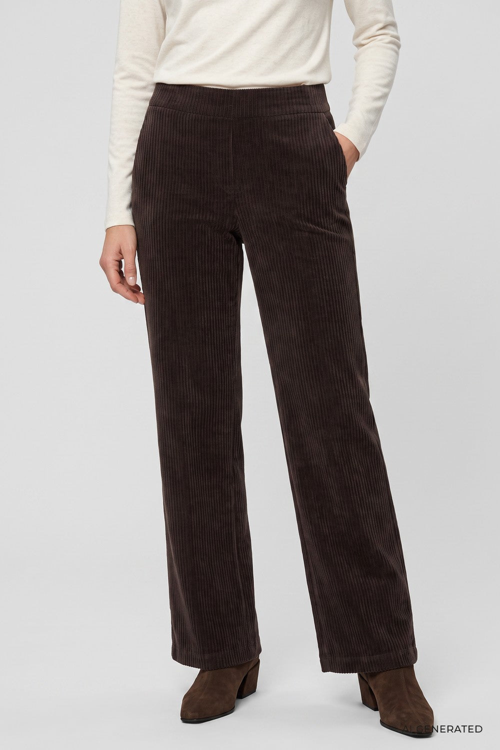 Olsen Casual Brown Trousers