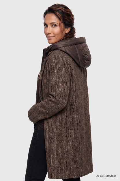 Olsen Brown Wool Blend Jacket
