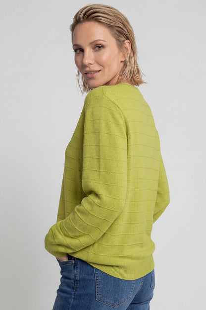 Olsen Lime Crewneck Sweater
