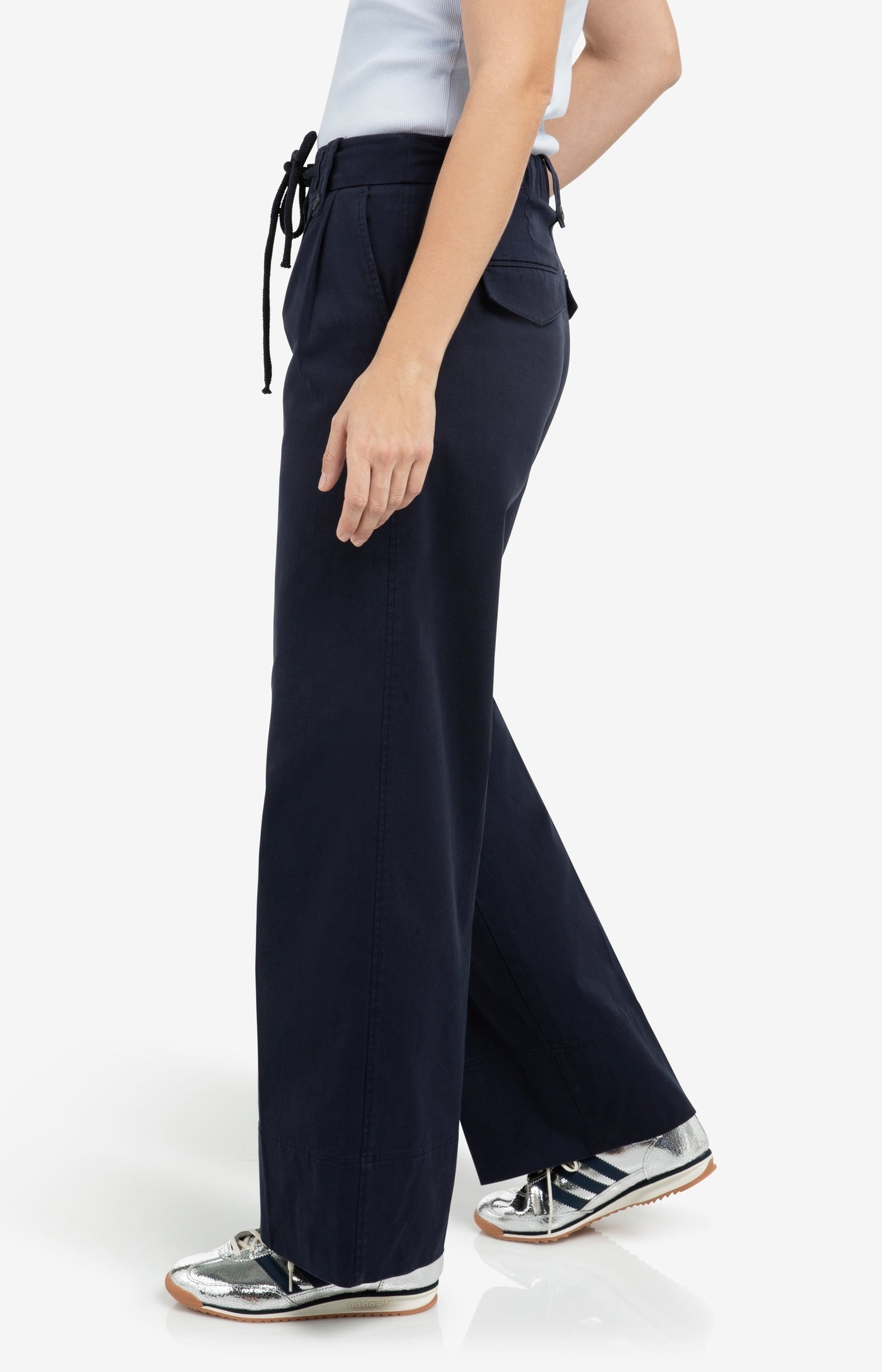 YAYA Navy Woven Trousers
