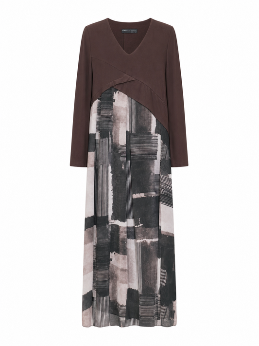Peruzzi Brown Tulle Skirt Dress