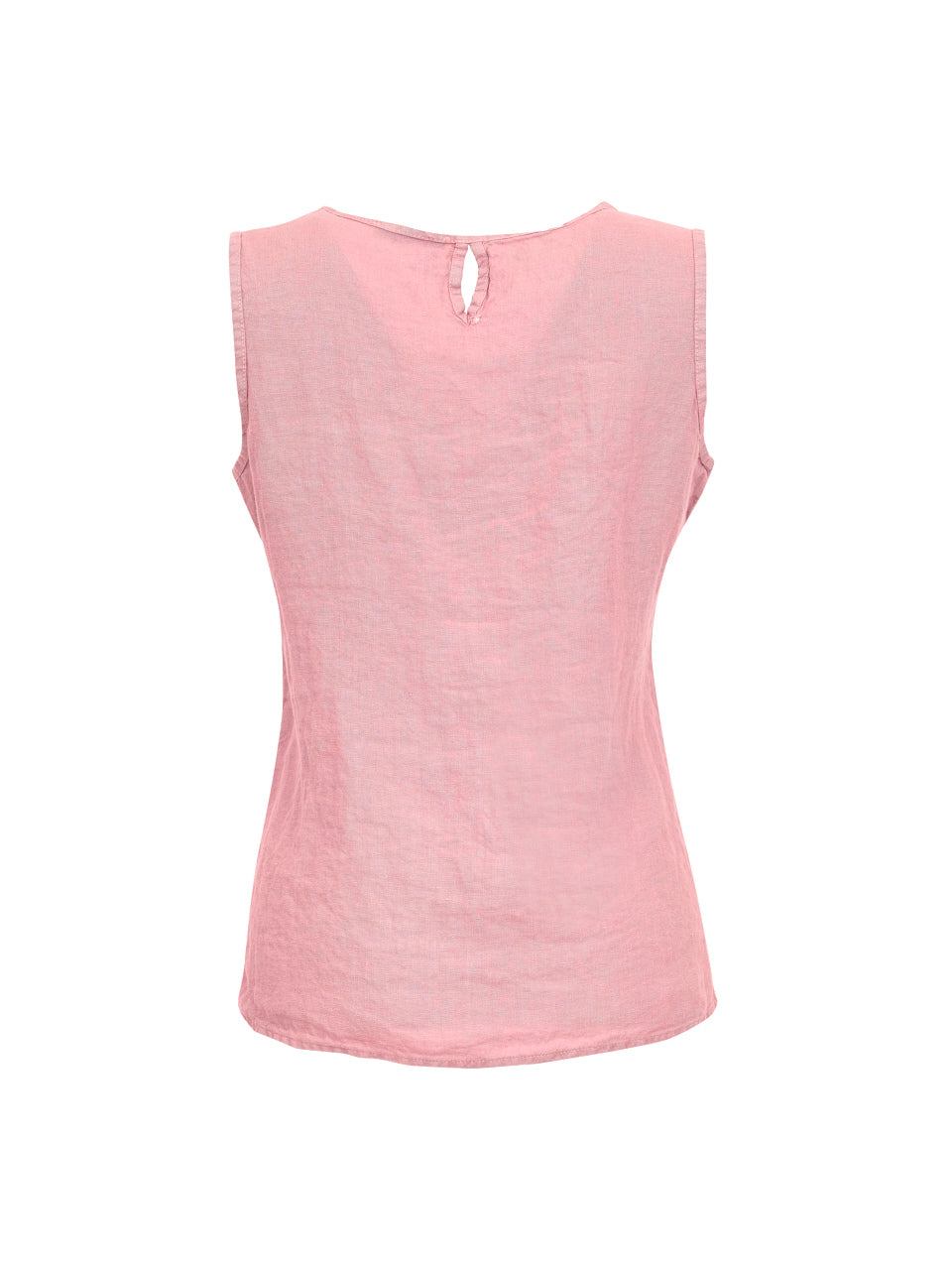 Pink Linen Vest Top