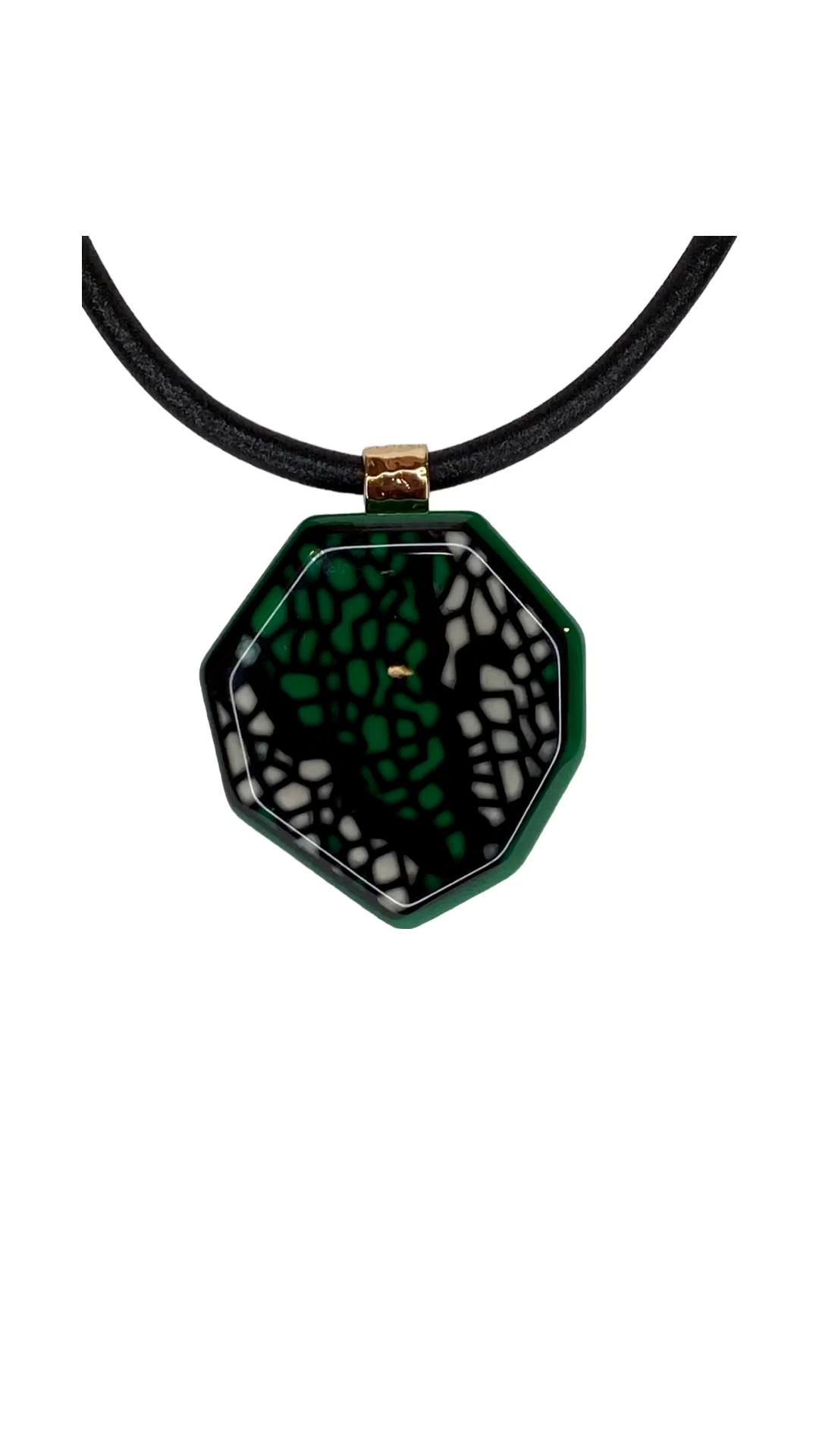 Green Abstract Shaped Necklace