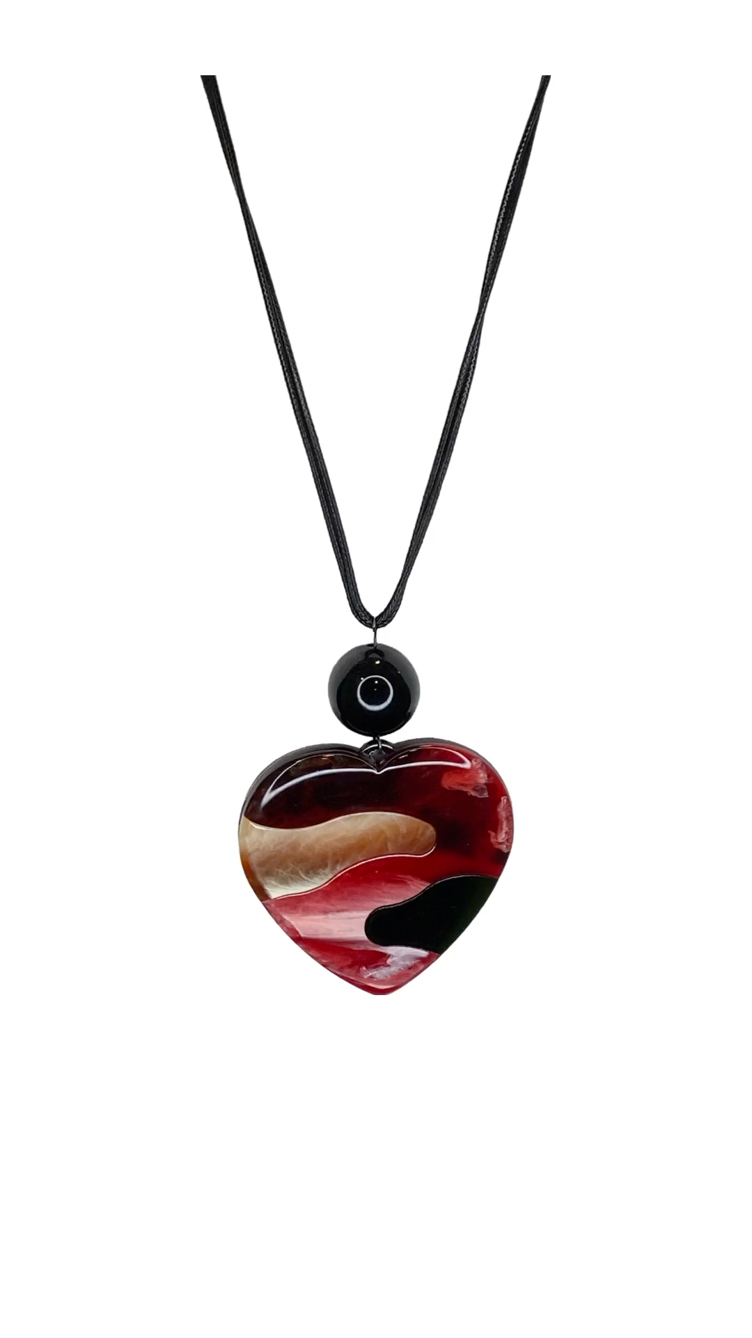 Red & Gold Heart Necklace