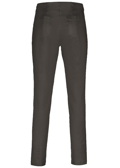 Robell Bella Olive Faux Leather Trousers