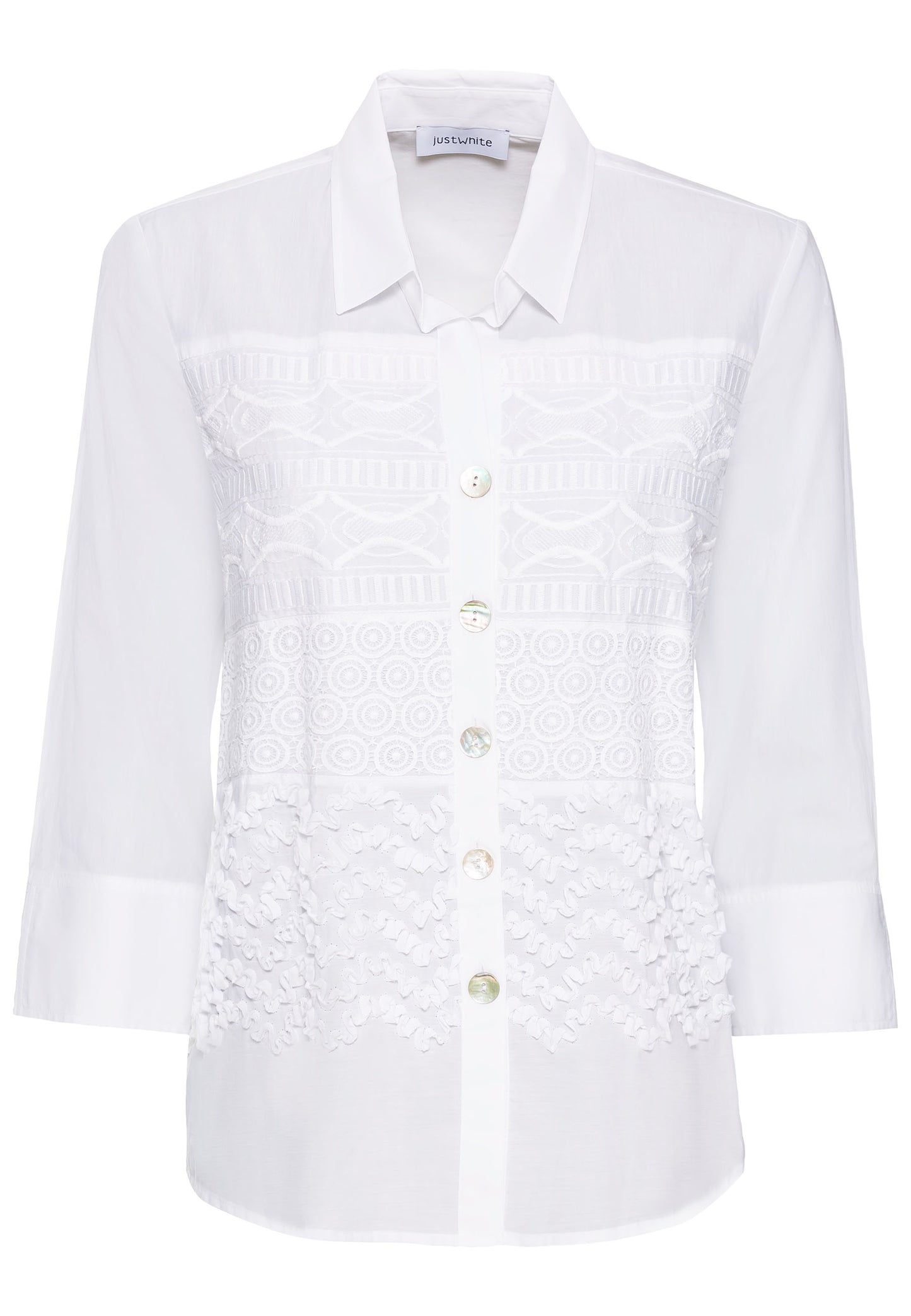 White Embroidered Blouse